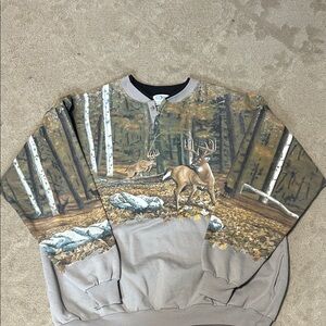 Vintage 90s Forest Scenery Sweater Artisans Sunschein Designs